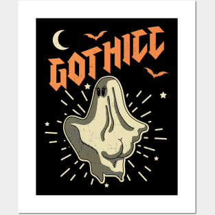 Gothicc Thicc Goth Aesthetic Pastel Cute Ghost Halloween Posters and Art